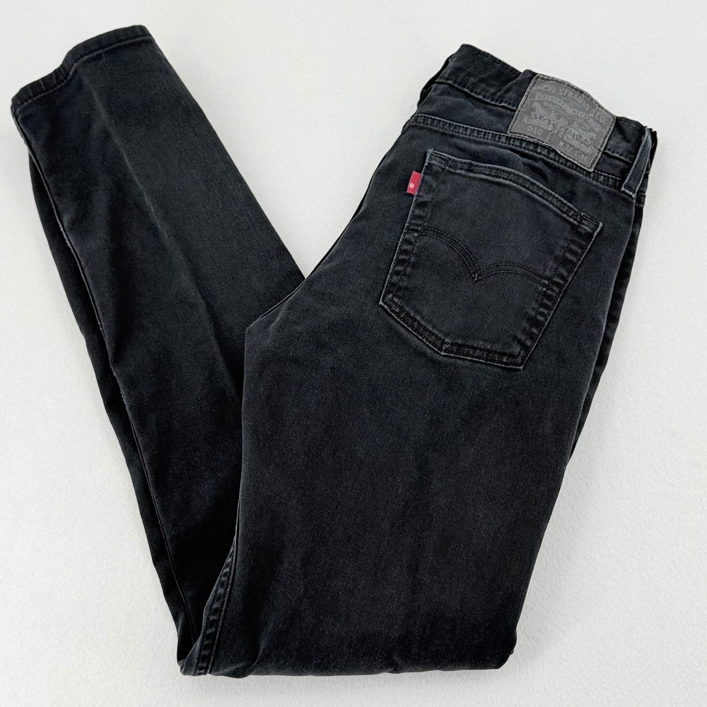 Levi's 510 Skinny Jeans Mens 32x34 Black Faded Stretch Denim Excellent